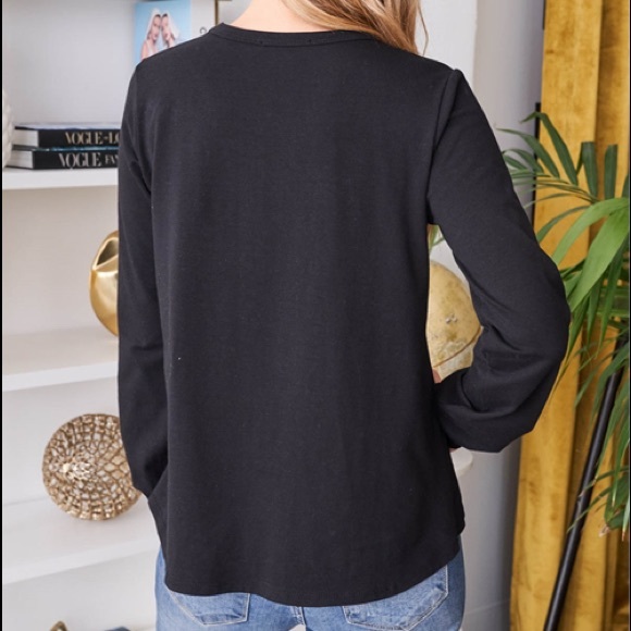 Plus size Baby it’s cold outside Long sleeve top - Picture 9 of 10